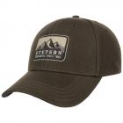 STETSON | Robusto berretto da baseball a 6 pannelli in 100 % cotone cerato marrone