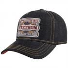 STETSON | Cappellino da baseball in denim con parte inferiore della visiera in colore a contrasto blu scuro