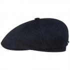 STETSON | Berretto piatto a otto pannelli in puro cotone blu scuro