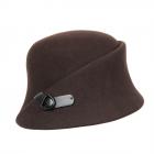 MAYSER | Cappello asimmetrico da donna in lana pregiata marrone medio