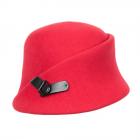 MAYSER | Cappello asimmetrico da donna in lana pregiata rosso