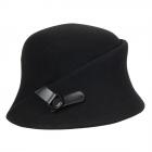 MAYSER | Cappello asimmetrico da donna in lana pregiata nero