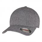 FLEXFIT | Berretto a scudo in 6 pezzi heather light melange senza allacciatura grigio scuro