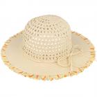 MAXIMO | Cappello da sole arioso per bambina bianco naturale