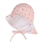 STERNTALER | Cappello da sole per bambina con protezione per il collo e nastro da legare rosa