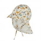 STERNTALER | Cappello con visiera per bambini con paracollo e nastro da annodare naturale