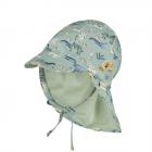 STERNTALER | Cappello con visiera per bambini con paracollo e nastro da annodare verde