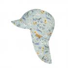 STERNTALER | Cappello a visiera per bambini con protezione per il collo verde