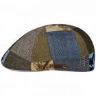STETSON | Cuffia piatta in misto lino con disegno patchwork 6 pezzi patchwork