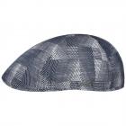 STETSON | Berretto piatto da uomo con motivo geometrico a 6 pannelli jeans.