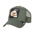 GOORIN | motivo: THE CANCELLED SKULL berretto trucker berretto visiera verde scuro