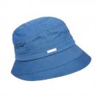 SEEBERGER | Cloche estiva da donna in cotone chambray blu scuro