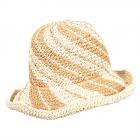SEEBERGER | Bolero in carta paglia con eleganti strisce bicolore beige