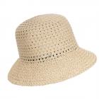 SEEBERGER | Cappello da pesca estivo da donna in carta all'uncinetto naturale