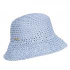SEEBERGER | Cappello da pesca estivo da donna in carta all'uncinetto celeste