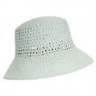 SEEBERGER | Cappello da pesca estivo da donna in carta all'uncinetto verde chiaro