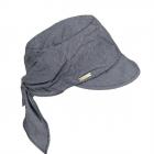 SEEBERGER | Berretto da donna in tessuto chambray nero