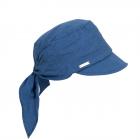 SEEBERGER | Berretto da donna in tessuto chambray blu scuro