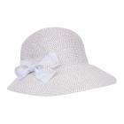 SEEBERGER | Treccia di carta per cloche da donna con fiocco decorativo bianco