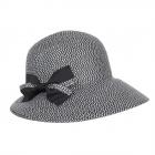 SEEBERGER | Treccia di carta per cloche da donna con fiocco decorativo nero