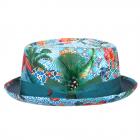 ALFONSO D�ESTE | Cappello Pork Pie da uomo in cotone blu