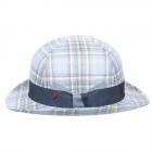 ALFONSO D�ESTE| Elegante cappello a melone realizzato con un sofisticato mix di materiali celeste
