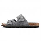 GIESSWEIN | Merino Slides mules da uomo ciabatte grigio