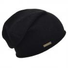SEEBERGER | Cuffia da donna Headsock realizzato in delicato filato con paillettes nero