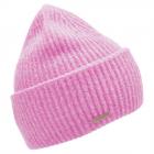 SEEBERGER | Berretto da donna in cashmere con risvolto effetto melange fuxia