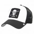 GOORIN | Motivo: DANGERE SKULL AND CROSSBONES berretto con visiera bianco naturale