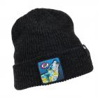 GOORIN | Motivo: THE POPART LONE WOLF BEANIE cuffia in maglia con risvolto nero