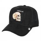 GOORIN | Motivo: SUEDE CANCELLED SKULL TRUCKER Cappellino da baseball Trucker nero
