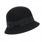 MAYSER | Cappello da donna a cloche in lana con fiocco nero
