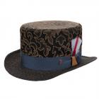 ALFONSO D'ESTE | Cilindro da uomo con piume Cappello da cerimonia marrone