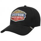 STETSON | Cappellino da baseball in cotone con toppa del marchio nero
