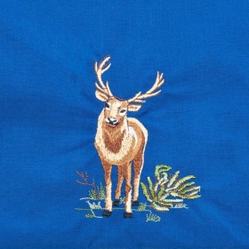 Grembiule Blu con Motivo Cervo