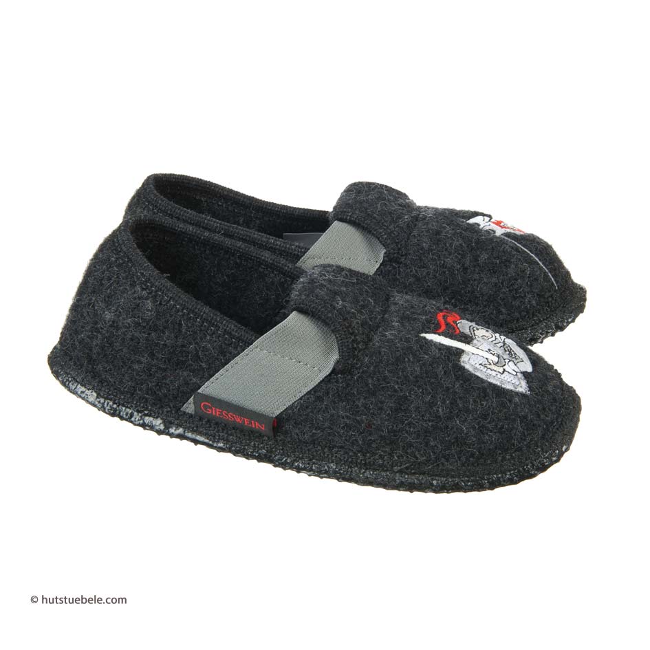 Pantofole Bambini Giesswein Arnstadt - In Cotone Con Suola