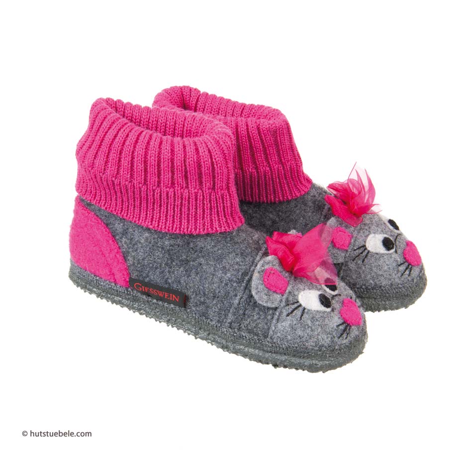 Pantofole Bambina Giesswein Aislingen | Blu Capri, Taglia 32 | Cotone Con Suola In Gomma Naturale Antiscivolo