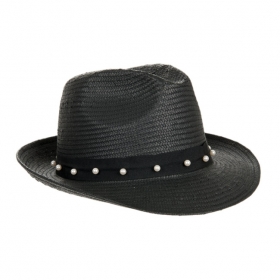 trilby in panama con perle by ALESSANDRA BACCI
